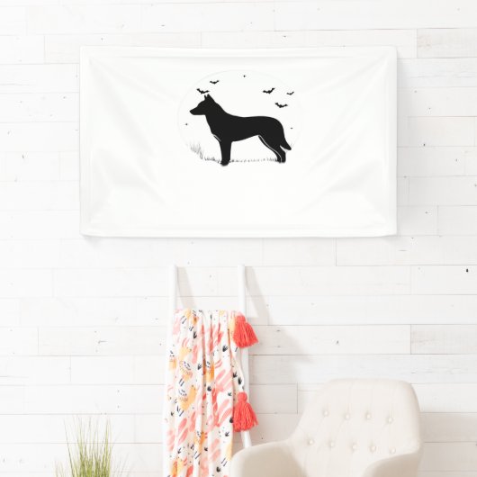 Canaan Dog - Halloween Moon Silhouette Classic T-S Spandoek (Insitu)