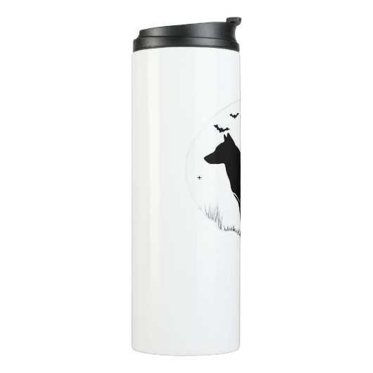 Canaan Dog - Halloween Moon Silhouette Classic T-S Thermosbeker (Gedraaid links)