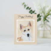 Canaan Dog Painting - Cute Original Dog Art Briefkaart (Staand voorkant)