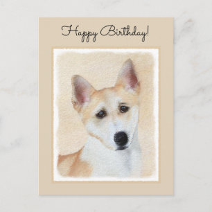 Canaan Dog Painting - Cute Original Dog Art Briefkaart