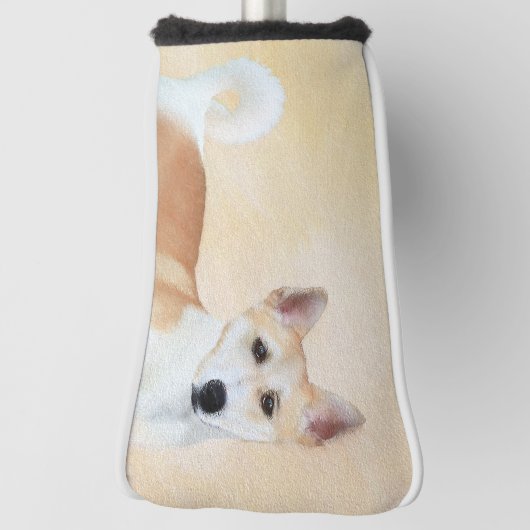 Canaan Dog Painting - Cute Original Dog Art Golfheadcover (Draai 90)