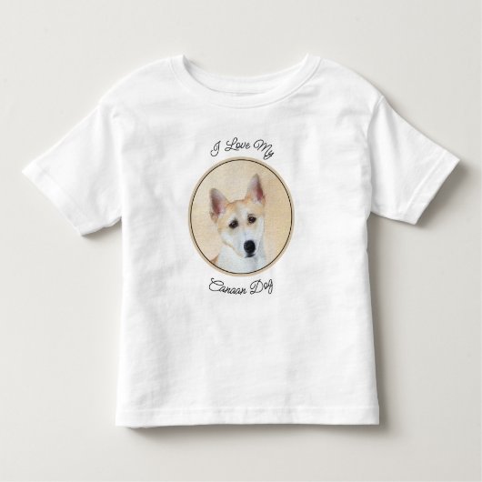 Canaan Dog Painting - Cute Original Dog Art Kinder Shirts (Voorkant)