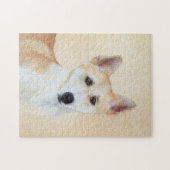 Canaan Dog Painting - Cute Original Dog Art Legpuzzel (Horizontaal)