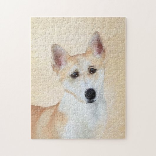 Canaan Dog Painting - Cute Original Dog Art Legpuzzel (Verticaal)