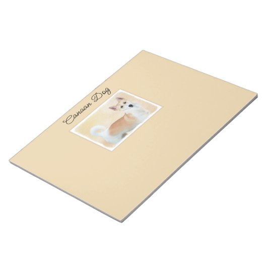 Canaan Dog Painting - Cute Original Dog Art Notitieblok (Schuin)