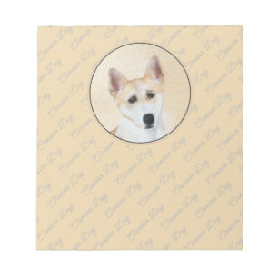 Canaan Dog Painting - Cute Original Dog Art Notitieblok