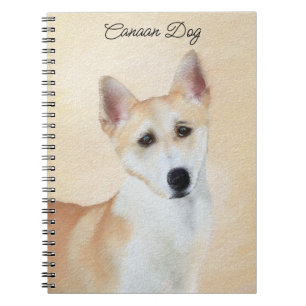 Canaan Dog Painting - Cute Original Dog Art Notitieboek
