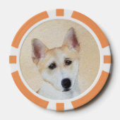 Canaan Dog Painting - Cute Original Dog Art Poker Chips (Voorkant)