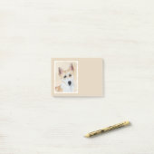 Canaan Dog Painting - Cute Original Dog Art Post-it® Notes (Op bureau)