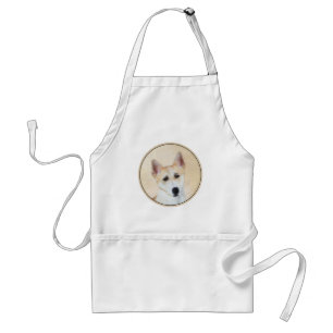 Canaan Dog Painting - Cute Original Dog Art Standaard Schort