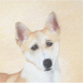 Canaan Dog Painting - Cute Original Dog Art Sticker (Voorkant)