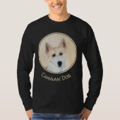 Canaan Dog Painting - Cute Original Dog Art T-shirt (Voorkant)