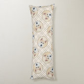 Canaan Dog Painting Schattigee originele dierenhon Lichaamskussen (Achterkant (Verticaal))