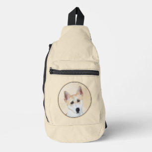 Canaan Dog Painting Schattigee originele dierenhon Sling Bag