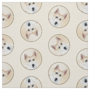 Canaan Dog Painting Schattigee originele dierenhon Stof