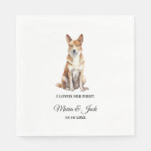 Canaan Dog Pet Cocktail Bruiloft Meer dan 100 Hond Servet (Voorkant)