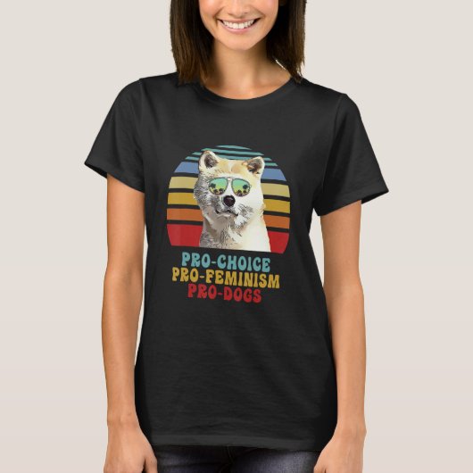 Canaan Dog Pro Choice Pro Feminisme Pro Dogs T-shirt (Voorkant)