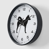 Canaan Dog Silhouette met cijfers en minuten (Hoek)