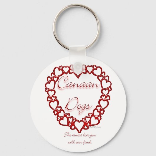 Canaan Dog Ware Liefde - Sleutelhanger (Voorkant)