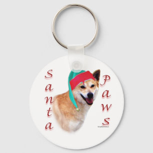 Canaan Hond Santa Paws Sleutelhanger