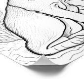 Canaan hond volwassen kleuring poster (Hoek)