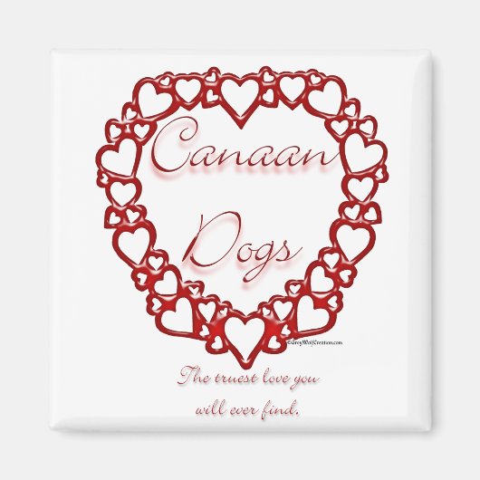 Canaan hond ware liefde magneet (Voorkant)