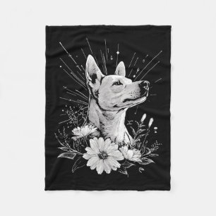 Canaan Hondenliefhebber Retro Style Tattoo Fleece Deken