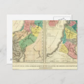 Canaan - Israel Atlas Map Briefkaart (Voorkant / Achterkant)