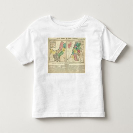 Canaan - Israel Atlas Map Kinder Shirts (Voorkant)