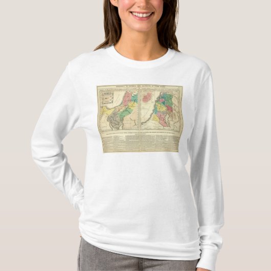 Canaan - Israel Atlas Map T-shirt (Voorkant)