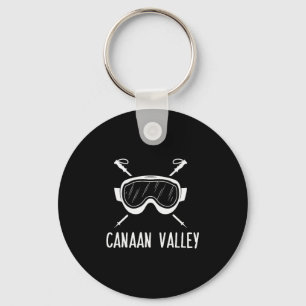 Canaan Valley Ski Skiër Skibril Winter Vakantie Sleutelhanger