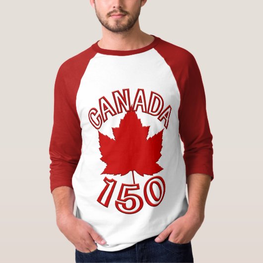 Canada 150 Baseball Jersey Canada 150 Shirten T-shirt (Voorkant)