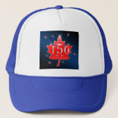 Canada 150 herdenkingsfeest op de Maple Leaf Trucker Pet (Voorkant)