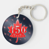 Canada 150 herdenkingsmakreel en vuurwerk sleutelhanger (Achterkant)