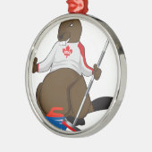 Canada 150 in 2017 Beaver Curling Main Metalen Ornament (Links)
