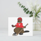 Canada 150 in 2017 Beaver Hockey Briefkaart (Staand voorkant)