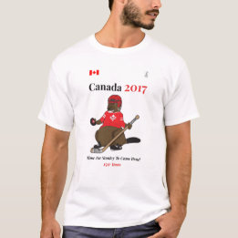 Canada 150 in 2017 beaver hockey Stanley T-shirt