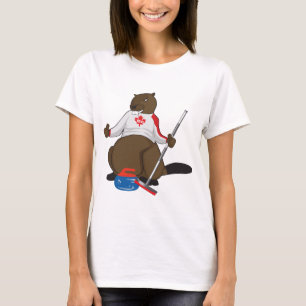 Canada 150 in 2017 Curling Beaver Merchandise T-shirt