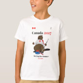 Canada 150 in 2017 Curling Hammer T-shirt (Voorkant)
