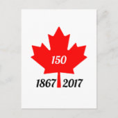 Canada 150 in 2017 esdoornblad briefkaart (Voorkant)