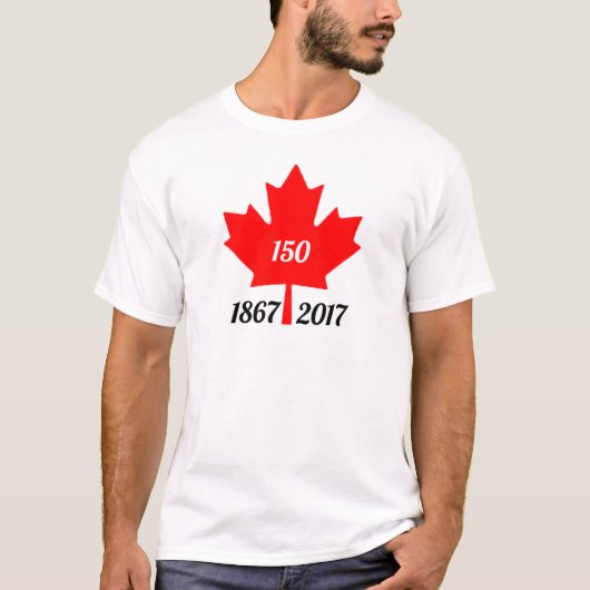 Canada 150 in 2017 esdoornblad t-shirt (Voorkant)
