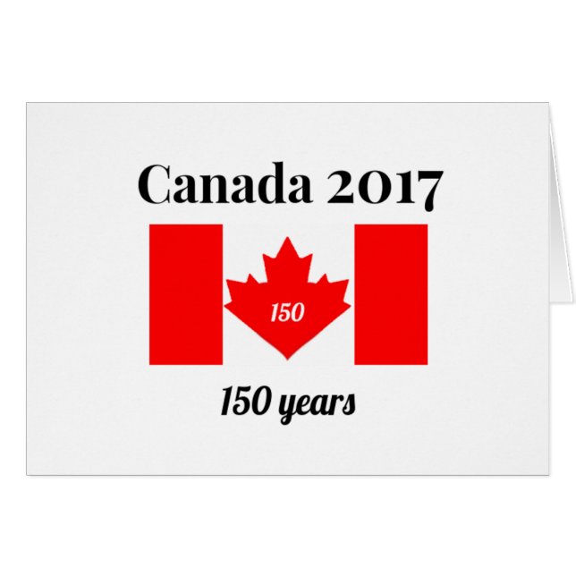 Canada 150 in 2017 Heart Flag (Voorkant Horizontaal)