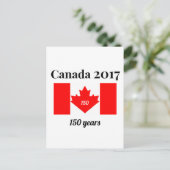 Canada 150 in 2017 Heart Flag Briefkaart (Staand voorkant)