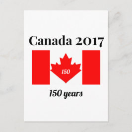 Canada 150 in 2017 Heart Flag Briefkaart