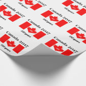 Canada 150 in 2017 Heart Flag Cadeaupapier (Hoek)