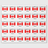 Canada 150 in 2017 Heart Flag Cadeaupapier (Vlak)