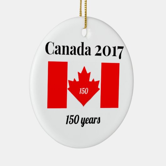 Canada 150 in 2017 Heart Flag Keramisch Ornament (Rechts)