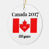 Canada 150 in 2017 Heart Flag Keramisch Ornament (Links)