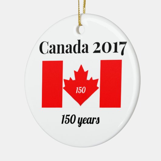 Canada 150 in 2017 Heart Flag Keramisch Ornament (Links)