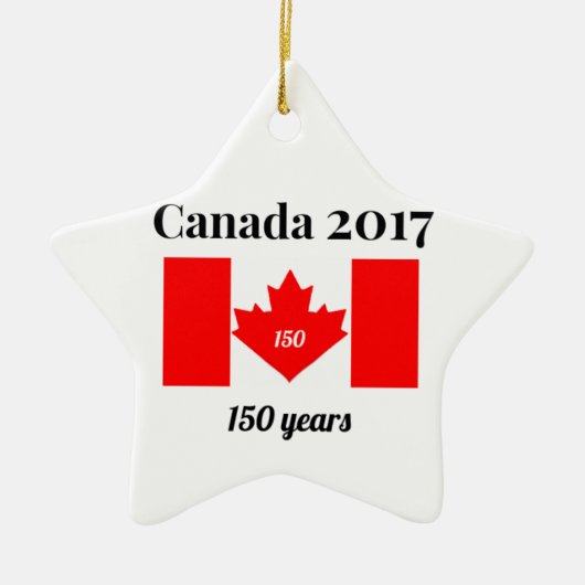 Canada 150 in 2017 Heart Flag Keramisch Ornament (Voorkant)